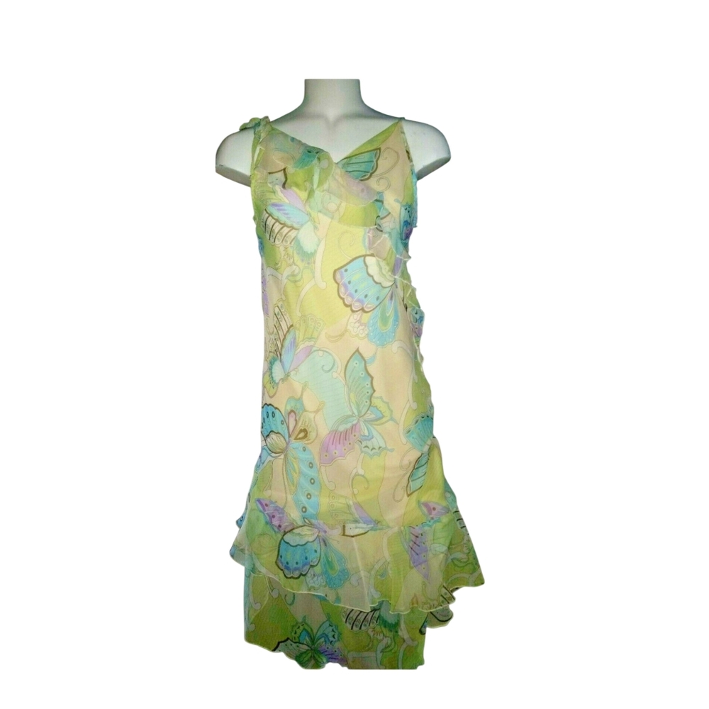 Girl's 2-HIP by WRAPPER Light Green Butterfly Dress Size 16 NWT